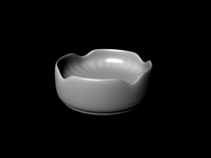 porcelain ash tray Model 3D