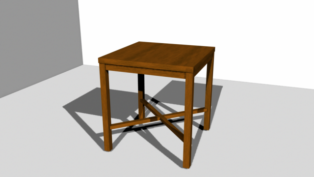 wooden table Model 3D .c4d .max .obj .3ds .fbx .stl .blend 