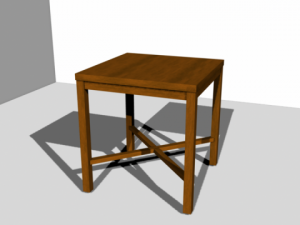 wooden table Model 3D