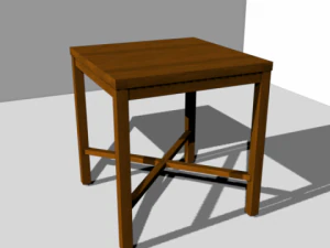 wooden table 3D Model
