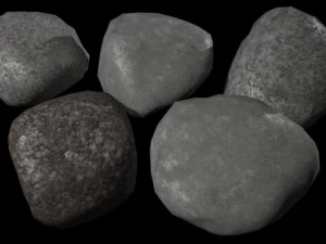 다섯 개의 바위 3D 모델