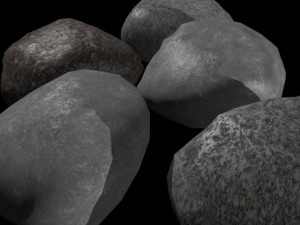 five rocks 3D Модель