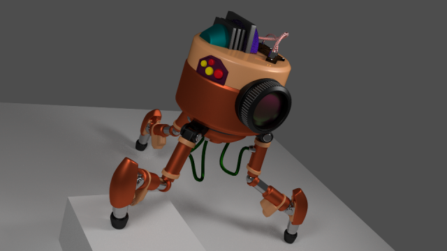 litle robot 3D Model .c4d .max .obj .3ds .fbx .stl .blend 