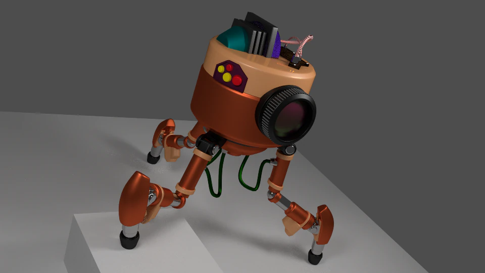 litle robot 3D Model .c4d .max .obj .3ds .fbx .stl .blend