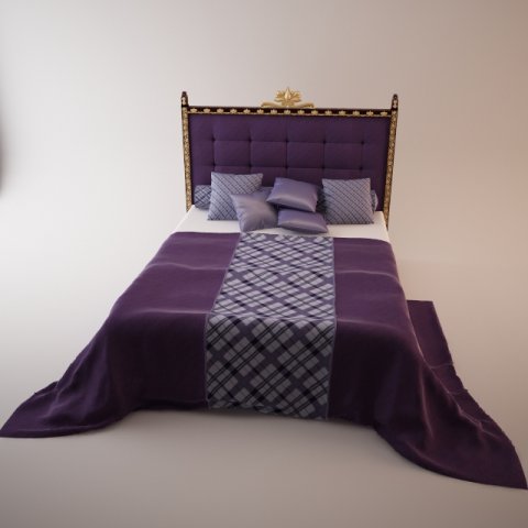 royal bed 3D Model .c4d .max .obj .3ds .fbx .stl .blend