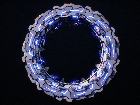 Star Gate Type 1 PBR Modèle 3D