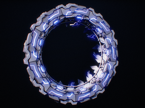 Star Gate Type 1 PBR Modèle 3D