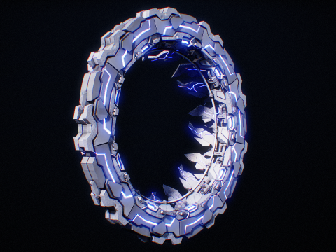 Star Gate Type 1 PBR Modèle 3D
