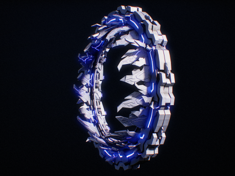 Star Gate Type 1 PBR Modèle 3D