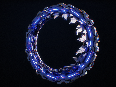 Star Gate Type 1 PBR Modèle 3D
