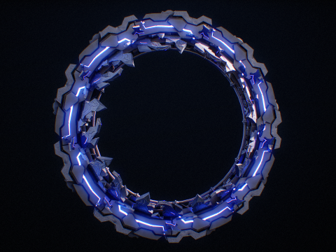 Star Gate Type 1 PBR Modèle 3D