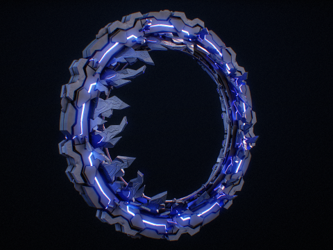 Star Gate Type 1 PBR Modèle 3D