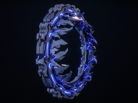 Star Gate Type 1 PBR Modèle 3D