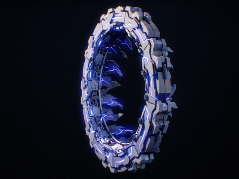 Star Gate Type 1 PBR Modèle 3D