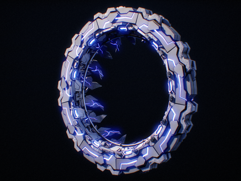 Star Gate Type 1 PBR Modèle 3D