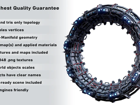 PBR Star Gate di tipo 2 Modello 3D