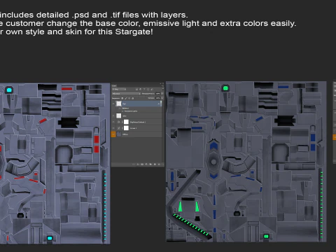 PBR Star Gate di tipo 2 Modello 3D