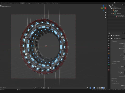 Star Gate Type 3 PBR 3D Model