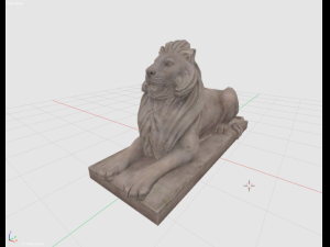 statue of lion 3D मॉडल