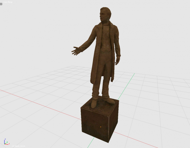 statue of man 3D Model .c4d .max .obj .3ds .fbx .stl .blend 