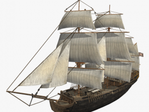 schooner commercial sailship 3D Model
