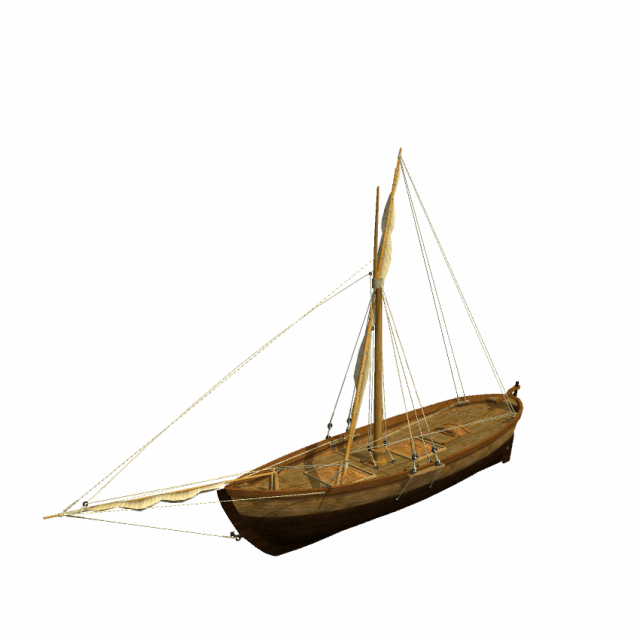 fishing boat small 3D Модель .c4d .max .obj .3ds .fbx .stl .blend 