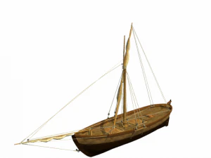 낚시 보트 작은 3D 모델