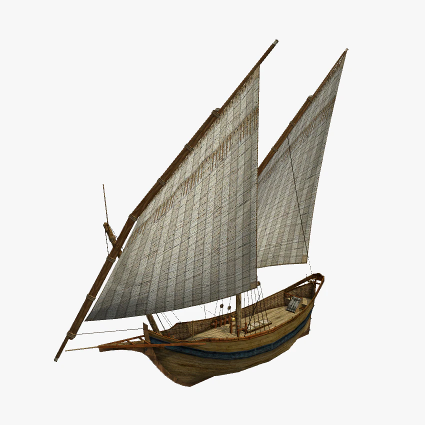 Fishing sailboat 3D Model .c4d .max .obj .3ds .fbx .stl .blend 
