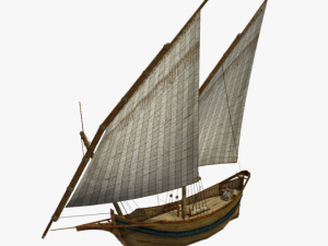Fishing sailboat 3D-Modell