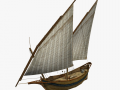 Fishing sailboat 3D Model