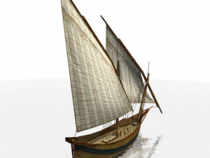 Fishing sailboat 3D Model