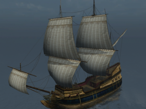 flutes sailship 3D Model