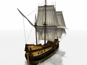 flutes sailship 3D Model