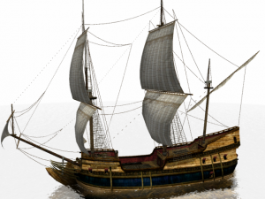 flutes sailship 3D Model