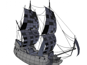 flutes sailship 3D Model