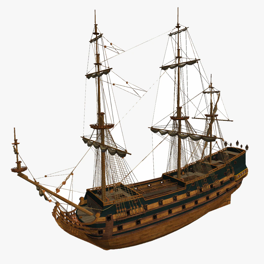 frigate hms 3D Model .c4d .max .obj .3ds .fbx .stl .blend 