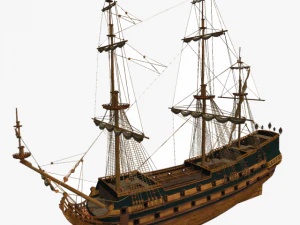 프리깃 HMS 3D 모델