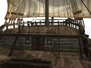 dark frigate sailship 3D Model