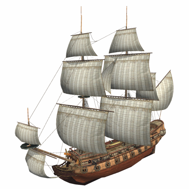 frigate hms light sailship 3D Модель .c4d .max .obj .3ds .fbx .stl .blend 