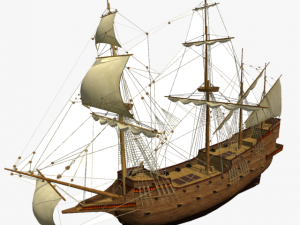 galeon sailship 3D 모델
