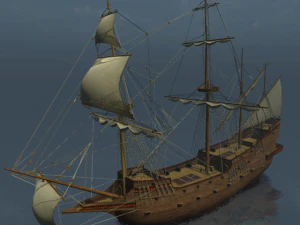 galeon sailship 3D Model