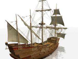galeon sailship 3D Model