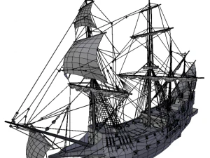 galeon sailship 3D Model