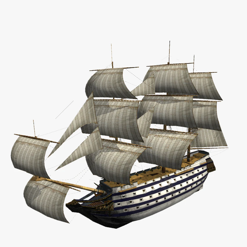 HMS-Linearschiff 3D Modell .c4d .max .obj .3ds .fbx .stl .blend 