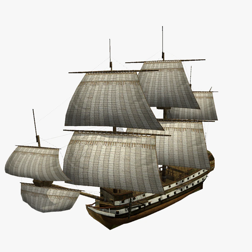 hms linear ship 3 rank 3D Model .c4d .max .obj .3ds .fbx .stl .blend 