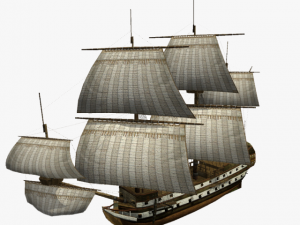 hms linear ship 3 rank 3D 모델