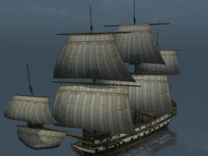 hms linear ship 3 rank 3D Model