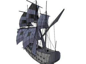 hms linear ship 3 rank 3D Model