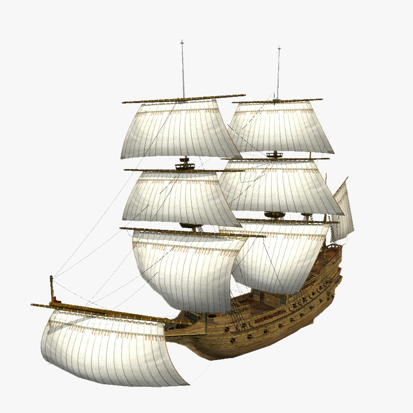 hms galeon military 3D Model .c4d .max .obj .3ds .fbx .stl .blend