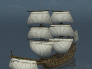 hms galeon military 3D Model